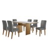 Sala de Jantar Grécia 180 Cm Tampo Mdf Vidro 6 Cadeiras Grécia Rufato - 2
