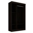 Ver imagem 7 de Guarda-roupa Solteiro Cordoba 2 Portas de Correr Preto - Panorama Móveis