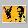 Quadro Filme K9 Um Policial Bom Pra Cachorro - 60x40cm - Moldura Padrão Branco - 1