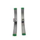 Ver imagem 2 de Puxador curvo com 1 furo 27cm para porta de vidro e portão - Cromado