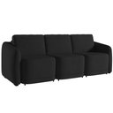 Ver imagem 1 de Sofá Cama Casal para Sala 306cm Polska K04 Veludo Preto - Mpozenato