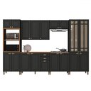 Ver imagem 2 de Cozinha Completa Firenze 18 Portas 2 Gavetas com Vidro 6171.100 Chumbo - Indékes