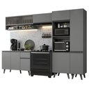 Ver imagem 3 de Armário de Cozinha Completa 300cm Cinza Nice Madesa 08