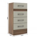 Ver imagem 2 de Comoda Suprema 4 Gavetas Castanho/off