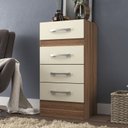 Ver imagem 1 de Comoda Suprema 4 Gavetas Castanho/off