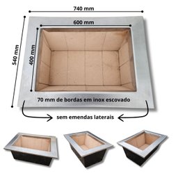 Kit Churrasqueira Completa Coifa Inox 90x60 e Braseiro 60x40 - 2