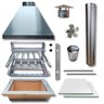Kit Churrasqueira Completa Coifa Inox 90x60 e Braseiro 60x40 - 1