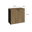 Ver imagem 6 de Armário Baixo com 02 Portas 75x80x42cm Wlab80 Preto Tx com Vermont Oak