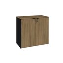 Ver imagem 1 de Armário Baixo com 02 Portas 75x80x42cm Wlab80 Preto Tx com Vermont Oak