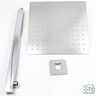 Ducha Chuveiro Quadrada Inox Cromada 30x30 Braço 40 Cm Slim - 8