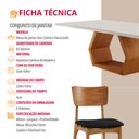 Ver imagem 6 de Sala de Jantar Mesa Ane 220cm Tampo Laqueado com Vidro Canto Moeda e 8 Cadeiras Viena Gold