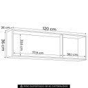 Ver imagem 5 de Armário Aéreo de Cozinha 120cm 3 Portas Classic P11 Preto - Mpozenato