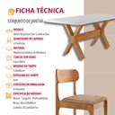 Ver imagem 6 de Sala de Jantar Mesa Star 120cm Tampo Laqueado com Vidro Canto Moeda e 4 Cadeiras Star