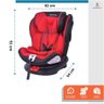 Cadeira Bebê Auto 0 A 36kg Isofix Rotação 360º Baby Style Vermelho - 9