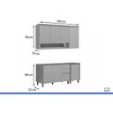 Ver imagem 3 de Cozinha Completa 4 Peças 7 Portas Allure CZ697 Gris Linea