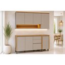 Ver imagem 1 de Cozinha Completa 4 Peças 7 Portas Allure CZ697 Gris Linea