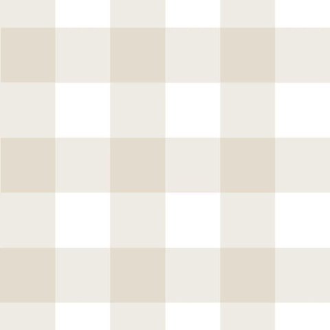 Papel de Parede Doce Estilo Xadrez Bege 81857