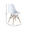 Kit 02 Cadeiras Eames Charles Eiffel - Branco Branco - 4