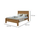 Ver imagem 3 de Cama Lopas Quarto Casal 140 cm Athenas Com Cabeceira Marrom Madeira