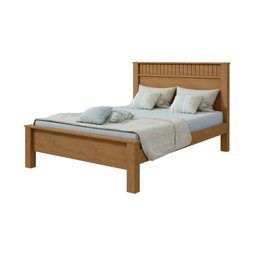Cama Lopas Quarto Casal 140 cm Athenas Com Cabeceira Marrom Madeira - 2 Cama Lopas Quarto Casal 140 cm Athenas Com Cabeceira Marrom Madeira - 2