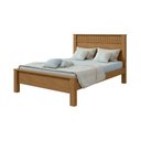 Ver imagem 2 de Cama Lopas Quarto Casal 140 cm Athenas Com Cabeceira Marrom Madeira