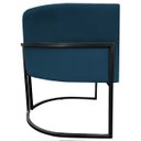 Ver imagem 4 de Poltrona Decorativa para Recepção Luna Suede Base de Ferro Preto