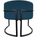 Ver imagem 6 de Poltrona Decorativa para Recepção Luna Suede Base de Ferro Preto