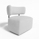 Ver imagem 1 de Poltrona Decorativa Orgânica Maya Bouclê Cinza - Pallazio