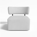 Ver imagem 3 de Poltrona Decorativa Orgânica Maya Bouclê Cinza - Pallazio