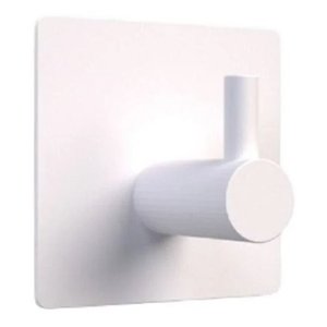 Gancho Cabide de Parede Metal Autoadesivo Quadrado Branco:branco