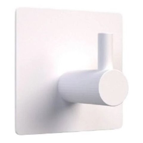Gancho Cabide de Parede Metal Autoadesivo Quadrado Branco:branco