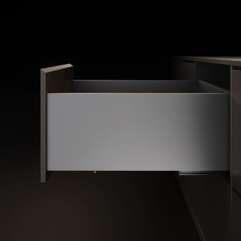 Gaveta Metálica Alta Higold Slim Serie N 167x450mm 40kg Cinza Soft Close 01 Kit