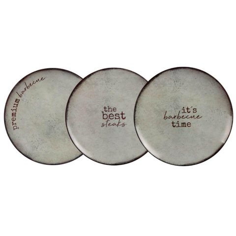 Prato Raso Tramontina Churrasco Rustic 28cm Porcelana Decora
