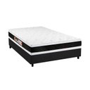 Ver imagem 1 de Cama Box Casal: Colchão Espuma Castor D45 Black e White Double Face + Base CRC Suede Gray(138x188)