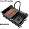 Cuba Goumert Premium Pia Inox Cozinha Luxo Torneira Lavador Copos Dispenser Temperatura Regulavel - 5