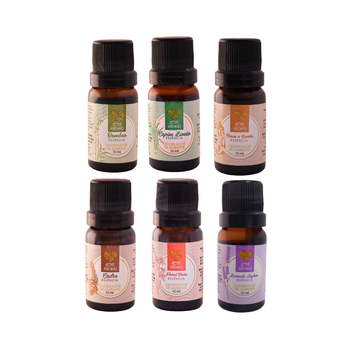 Kit 6 Essências Difusor Elétrico Aromas Cítricos e Doces - 1