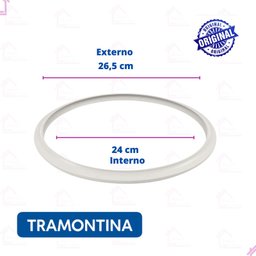 Borracha de Silicone Cristal Original Panela de Pressão Tramontina 24cm - 4