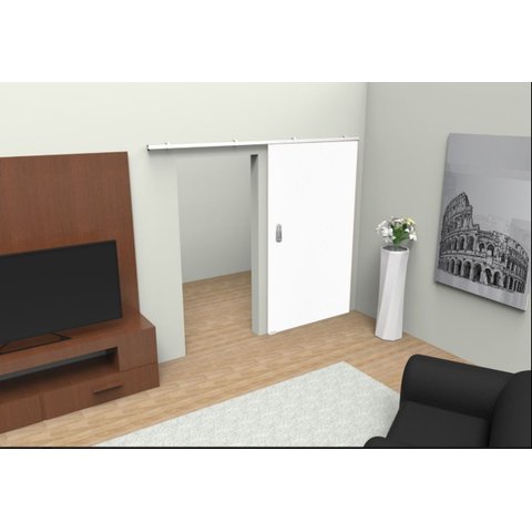 Porta Madeira Modelo Colmeia Alamoplac 60x210 X 3,5 Primer Branco C/ Borda - Alamo - 319900126