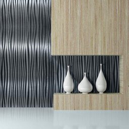 Papel de Parede Adesivo Lavavel Decor Onda Cinza Metalico - 5