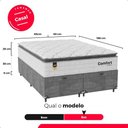 Ver imagem 4 de Cama Box Baú Casal Bipartido Colchão Comfort Class Pillowtop Branco/suede Cinza