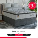 Ver imagem 5 de Cama Box Baú Casal Bipartido Colchão Comfort Class Pillowtop Branco/suede Cinza