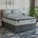 Ver imagem 7 de Cama Box Baú Casal Bipartido Colchão Comfort Class Pillowtop Branco/suede Cinza