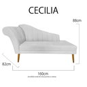 Ver imagem 6 de Recamier Divã Pés Palito para Sala Cecilia 1.60cm Suede Branco - Incasa Decor