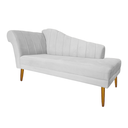 Ver imagem 3 de Recamier Divã Pés Palito para Sala Cecilia 1.60cm Suede Branco - Incasa Decor