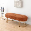 Ver imagem 2 de Recamier Glow Veludo Terracota - Zahav Estofados