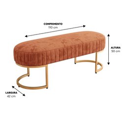 Recamier Glow Veludo Terracota - Zahav Estofados - 3