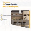 Ver imagem 3 de Kit 3 Banquetas Quadrada Junco Cappuccino para Balcão Ilha Cozinha Área Gourmet Bancada Piscina Bar