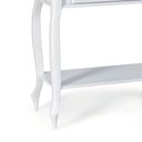 Ver imagem 3 de Bancada Aparador Mini Lavabo com Cuba 1 Gaveta Pés Luiz Xv Dália 3062 - Branco/imbuia Glazer