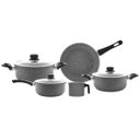 Ver imagem 1 de Jogo 5 Panelas Wolff Indução e Revestimento Cerâmico Cinza