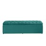 Calçadeira Baú Imperatriz 120 cm Suede Azul Tiffany - 1
